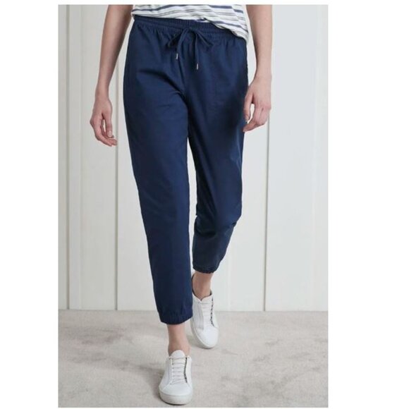 RW&Co, Cotton midrise jogger pants in medieval blue - Picture 4 of 12